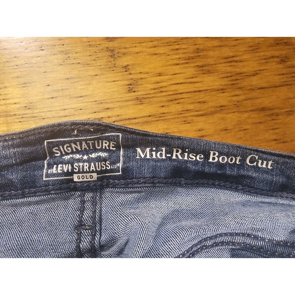 Levi Strauss Signature Gold Mid-Rise Bootcut Jeans Womens Blue Denim 16S 33x30 - Picture 5 of 12